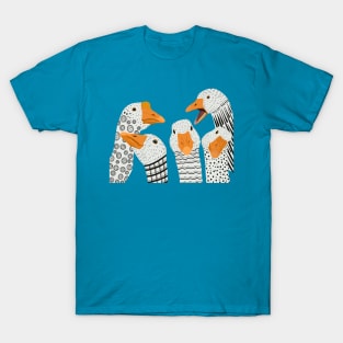 Five Patterned Geese T-Shirt